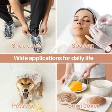 MAQIHAN 100 Disposable Waterproof Shower Caps - Unisex Travel Essential