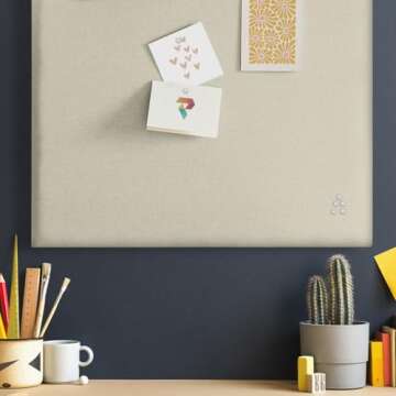 Stylish Fabric Bulletin Board 18x18 for Home & Office
