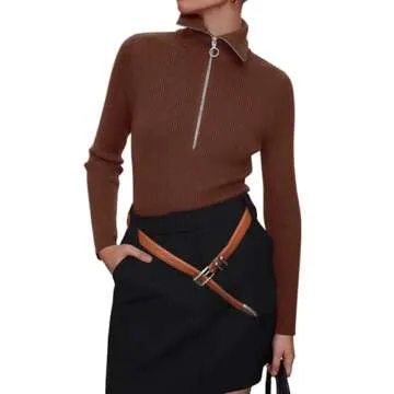 Prettywear Women's Stylish Autumn Half Zip Pullover