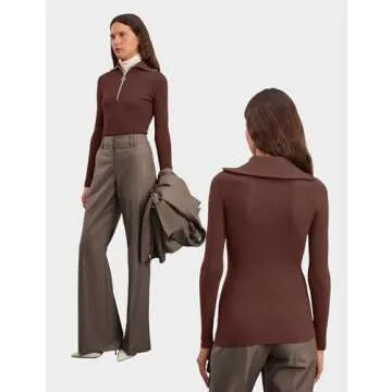 Prettywear Women's Stylish Autumn Half Zip Pullover