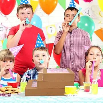 Tcoivs 20-Pack 16" x 11" x 2.5" Bakery Boxes with Window Hold 12 Donuts, Auto-Popup Large Cookie Boxes for Pies, Cakes, Muffins, and Pastries (Brown)