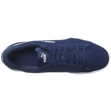 PUMA Mens Smash V2 Sneaker, Peacoat-PUMA Mens White, 9.5