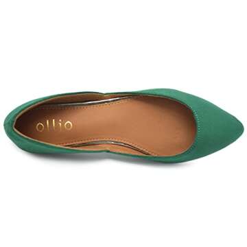Ollio Women's Faux Suede Slip On Ballet Flats for Comfort and Style