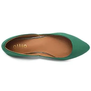 Ollio Women's Faux Suede Slip On Ballet Flats for Comfort and Style