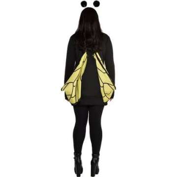 Amscan Queen Bee, Black and Yellow, Plus XXL (18-20)