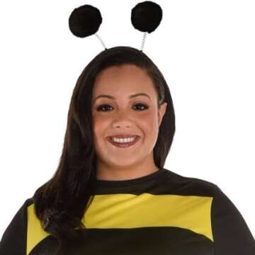 Amscan Queen Bee, Black and Yellow, Plus XXL (18-20)