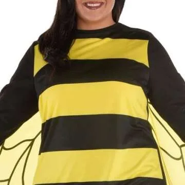 Amscan Queen Bee, Black and Yellow, Plus XXL (18-20)
