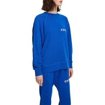 Bandier SJ-SJB10009-The Juniper Crew Neck Sweatshirt-Winter Blue-S