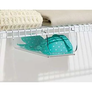 mDesign Hanging Closet Storage Organizer Tray for Any Room