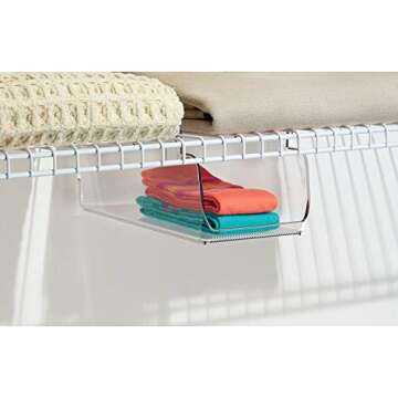 mDesign Hanging Closet Storage Organizer Tray for Any Room