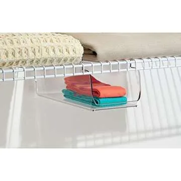 mDesign Hanging Closet Storage Organizer Tray for Any Room