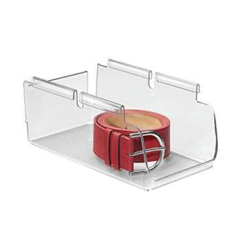 mDesign Hanging Closet Storage Organizer Tray for Any Room