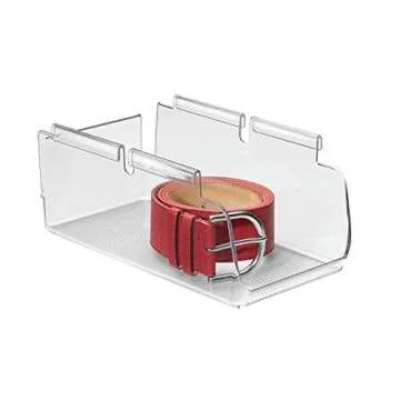 mDesign Hanging Closet Storage Organizer Tray for Any Room