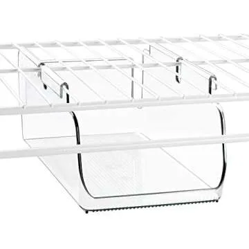 mDesign Hanging Closet Storage Organizer Tray for Any Room