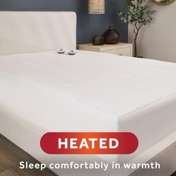 Sunbeam Quilted Heated Mattress Pad - King Size Comfort