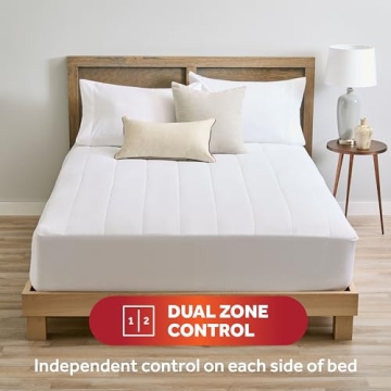 Sunbeam Quilted Heated Mattress Pad - King Size Comfort
