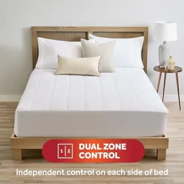 Sunbeam Quilted Heated Mattress Pad - King Size Comfort