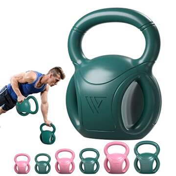 10 lb Kettlebell Weight with Three-handles for Russian Twists AB Exercise, Weightlifting and Core Tr...