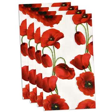 Elegant Poppy Guest Napkins – Perfect for Celebrations