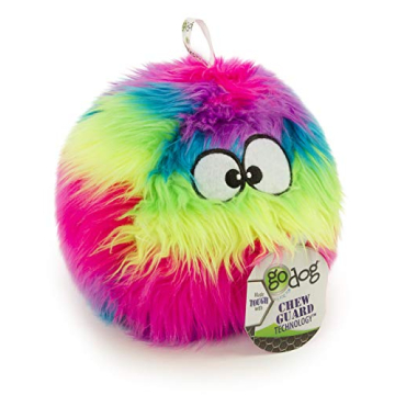 goDog Furballz Plush Dog Toy with Chew Guard Technology