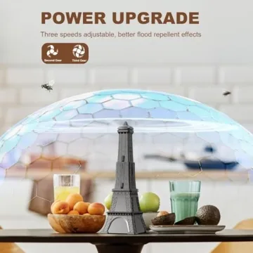 Foldable Fly Repellent Fans Set for Outdoor Dining