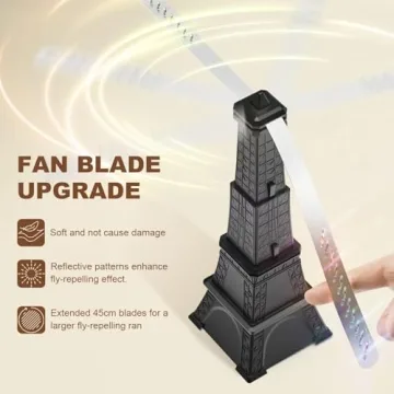 Foldable Fly Repellent Fans Set for Outdoor Dining