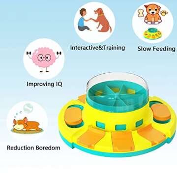 Kubatis Dog Puzzle Toys Level 3 2 1, Dog Treat Puzzle Slow Feeder, Interactive Enrichment Toys for L...