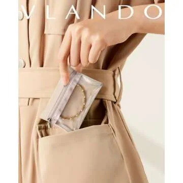 Vlando Travel Jewelry Bags - Clear Velvet Organizer