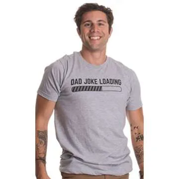 Ann Arbor T-shirt Co. Dad Joke Loading | Funny Father Grandpa Daddy Father's Day Bad Pun Humor T-Shirt - (Adult, 2XL, Grey)