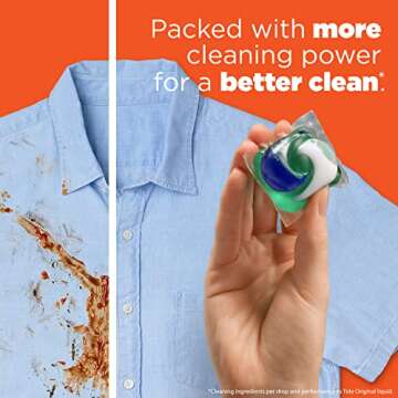Tide PODS Liquid Laundry Detergent Soap Pacs, Powerful 3-in-1 Clean in One Step, He Compatible, Spri...