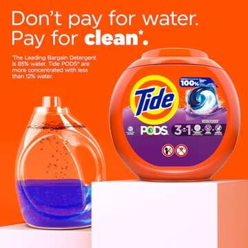 Tide PODS Laundry Detergent, 3-in-1 Powerful Clean