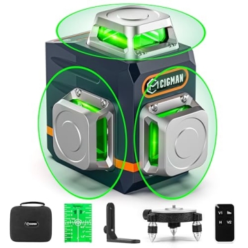 CIGMAN Green Laser Level 3x360 Self Leveling Tool