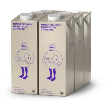 Minor Figures Organic Barista Oat Milk - Dairy Free, Vegan, 6 Pack, 32 Fl oz Cartons