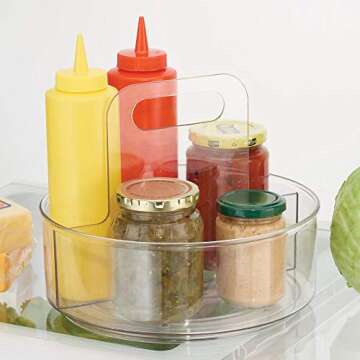 mDesign 9" Lazy Susan Spinning Turntable - 2 Pack