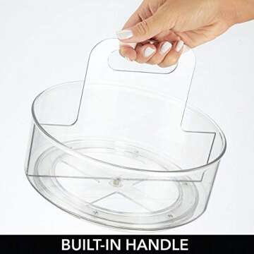 mDesign 9" Lazy Susan Spinning Turntable - 2 Pack