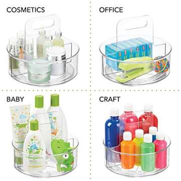 mDesign 9" Lazy Susan Spinning Turntable - 2 Pack