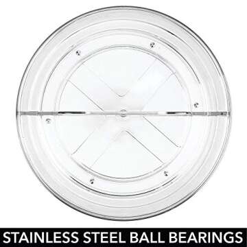 mDesign 9" Lazy Susan Spinning Turntable - 2 Pack