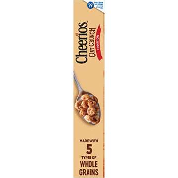 Cheerios Oat Crunch Cinnamon Breakfast Cereal, Family Size, 26 oz.