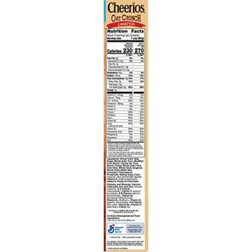 Cheerios Oat Crunch Cinnamon Breakfast Cereal, Family Size, 26 oz.