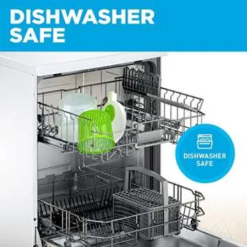 Single Serve Small Salad Spinner, Mini Prep Lettuce Spinner and Dryer With Measuring Cup, Collander with Fruit and Vegetable Washing Basket Bowl, Great Fruit and Vegetable Washer and Strainer