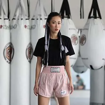 FLUORY Pink Muay Thai Shorts for Stylish Workouts