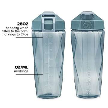 Keelo Bottle Classic 28 oz - Stylish Blender Shaker Bottle