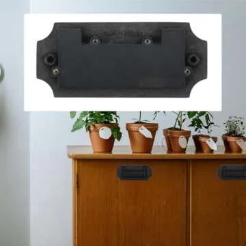 Antrader 2 Pcs Zinc Alloy Handle Drawer Hidden Drawer Cabinet Embedded Pull Ring Door Handle with Two M4*25, Two M4*30 Screws, Black