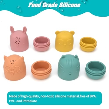 Mold-Free Baby Bath Toys Set for Infants and Toddlers