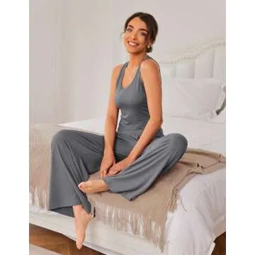 Ekouaer Women's Lounge Set - Comfy 2 Piece Pajamas