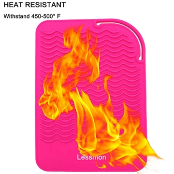 Lessmon Large Silicone Heat Resistant Mat for Hair Tools