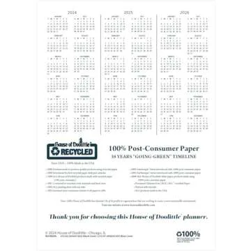 2024-2025 House of Doolittle 8.5-inch x 11-inch Academic Weekly Appointment Book, Leatherette Cover, Black (257202-25)