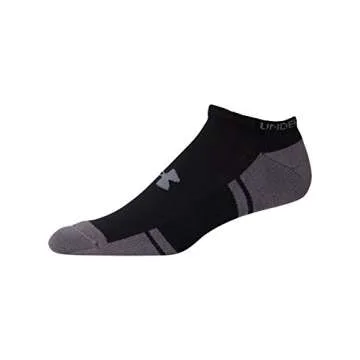 Under Armour Adult Resistor 3.0 No Show Socks, Multipairs , Black/Graphite (6-Pairs) , Medium