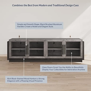 BELLEZE 70" Modern TV Stand for TVs up to 75" - Stylish Design