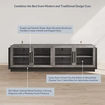 BELLEZE 70" Modern TV Stand for TVs up to 75" - Stylish Design